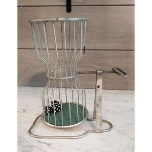 Vintage Chuck-A-Luck Caged Dice Gambling Device Game Black Dice Vintage Gaming